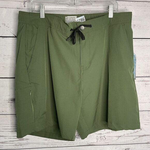 Surf & Swim Co Men’s Board Shorts Multipurpose Shorts XL 6,5”‎ Army Olive Green - Picture 3 of 11